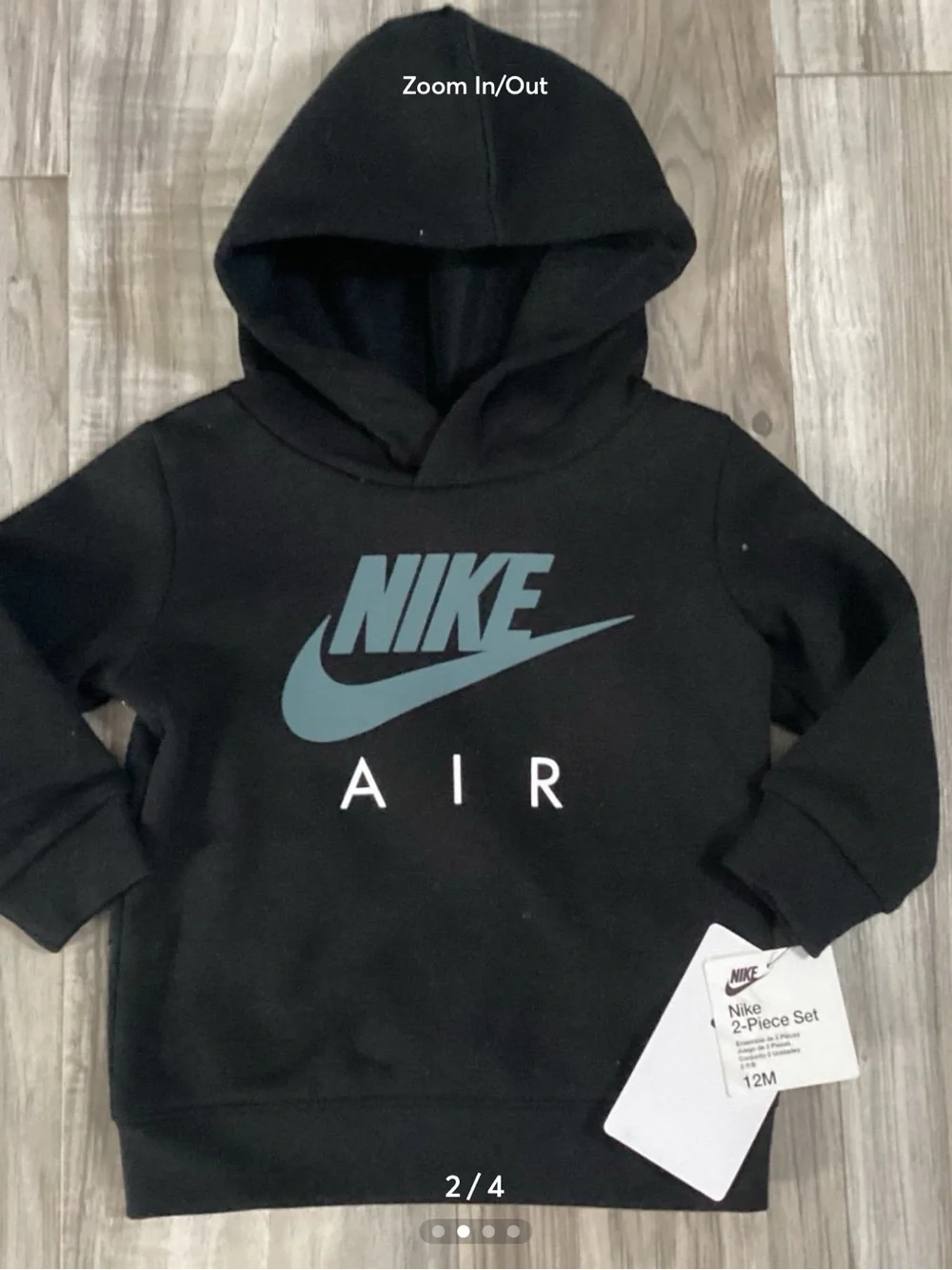 Nike Nike Air hoodie & Joggers Set size 12 months(NWT) ~FIRM, NO OFFERS~ - Picture 2 of 4